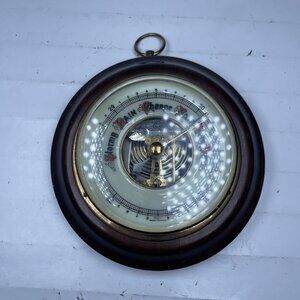 Vintage Compass Wood Framed Weather Barometer Germany Nautical DECOR ONLY